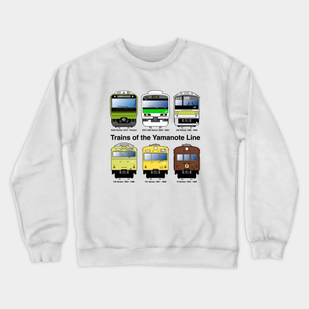 Trains of the Yamanote Line Crewneck Sweatshirt by conform